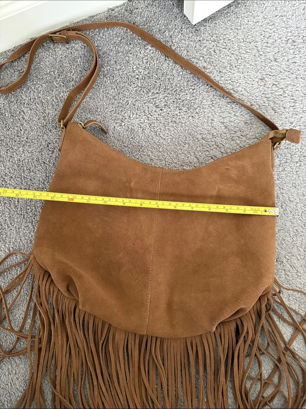 Margot Suede Leather Chic Fringe Hobo